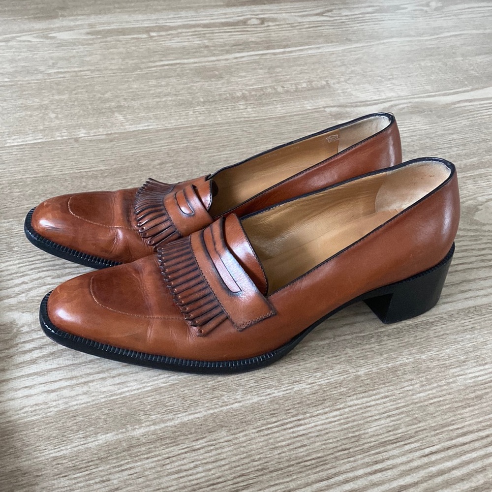 Vintage loafers bruno Magli 7.5 cognac color